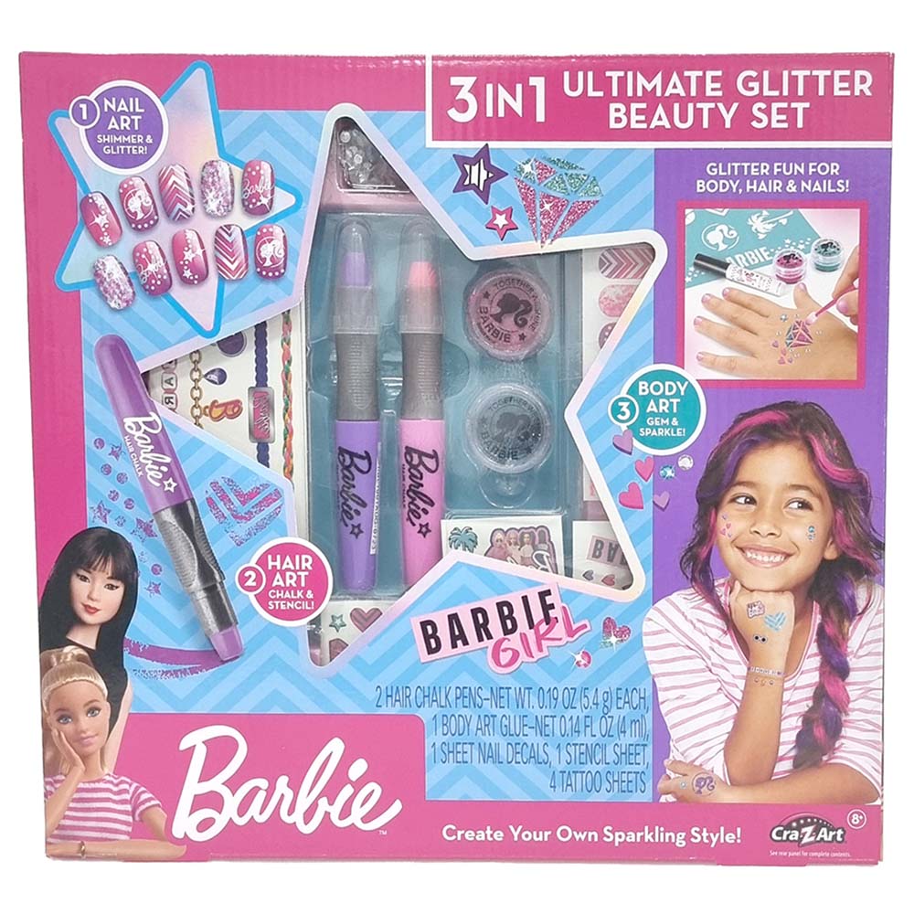 Barbie 3-in-1 Ultimate Glitter Beauty Set