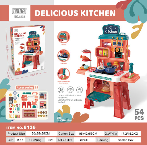 Kitchen Set medium table 54pcs no include battery