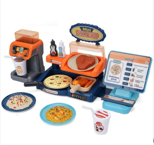 play house pizza shop cashier desk no include battery 35 PCS