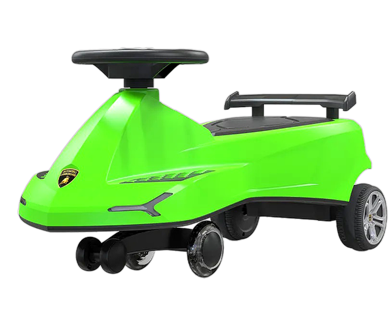 Lamborghini Swing Car with 360 Degree Lights and Sounds - Green