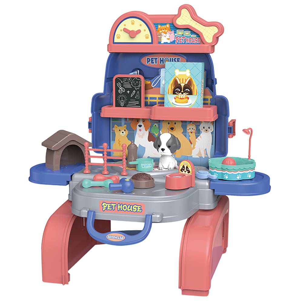 School Bag Animal Grooming Toy Set (26 Pieces) 3 in 1