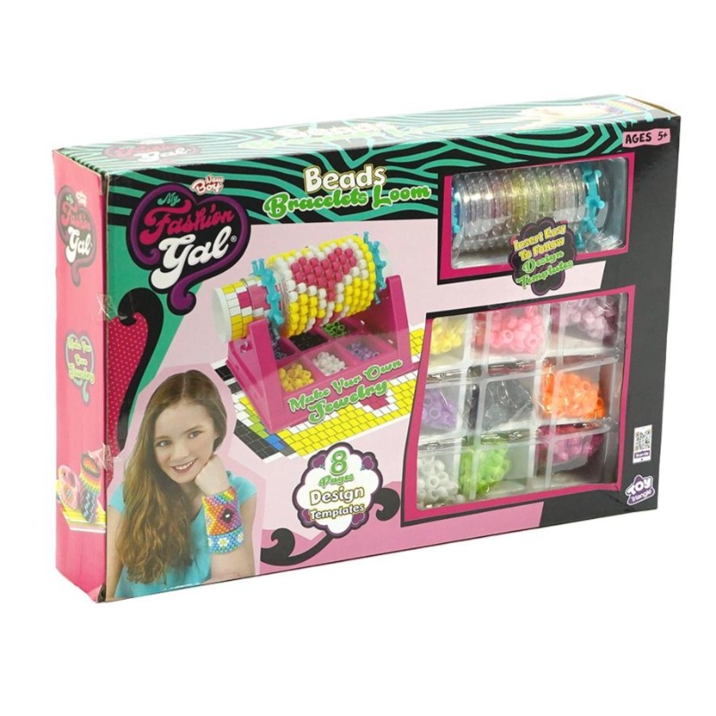 A creative set of beads with accessories for making bracelets