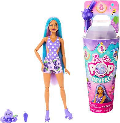 Barbie Pop Reveal Grape Fruit Doll with 8 Surprises