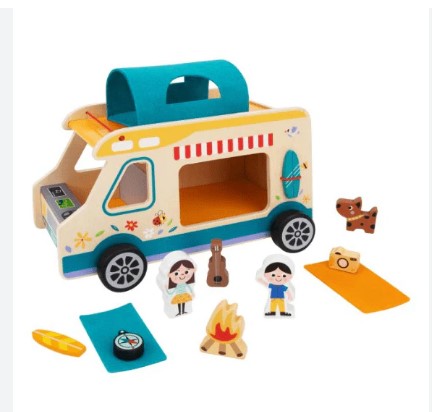 Toki Toy wooden toys - camping car