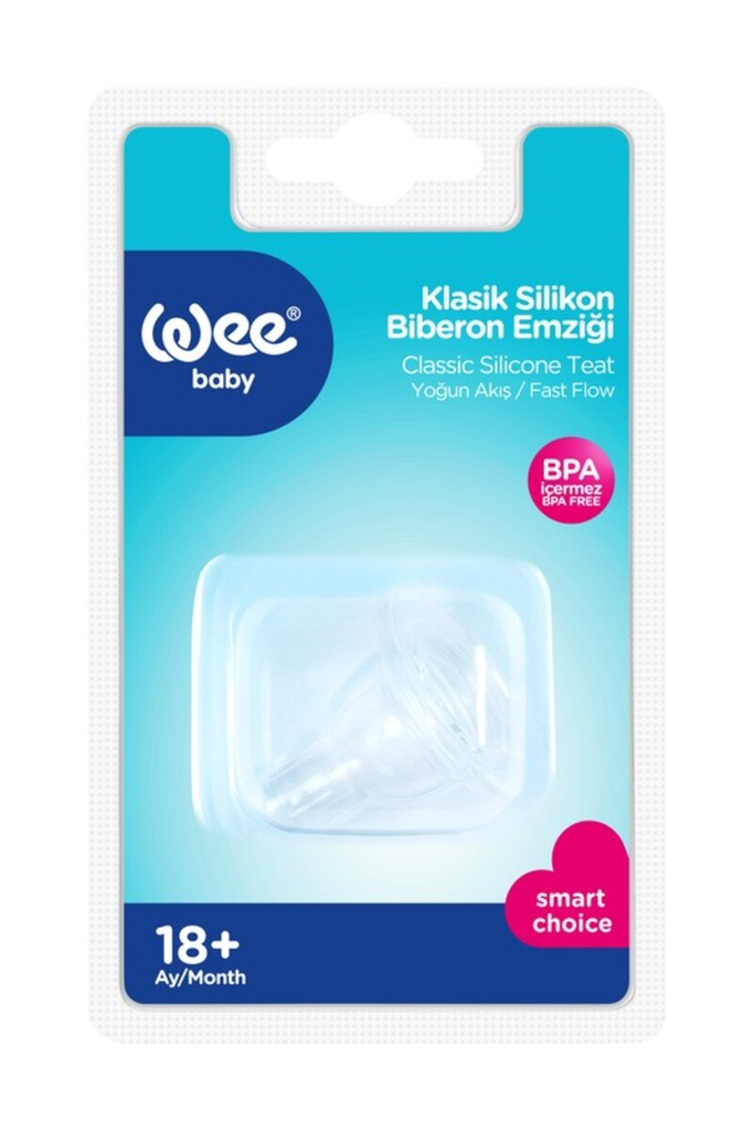 Round Silicone Nipple for Bottle - 3 - from Wee Baby