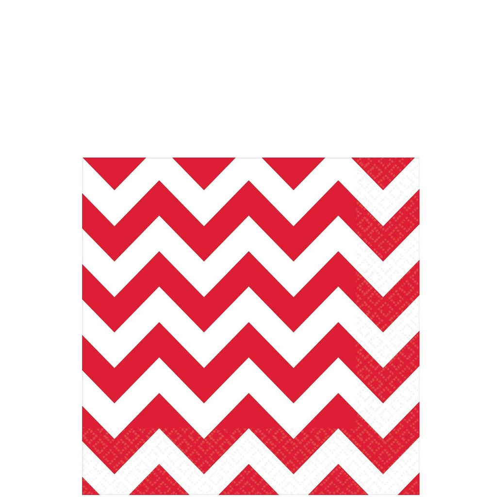 APPLE RED CHEVRON LUNCH NAPKIN