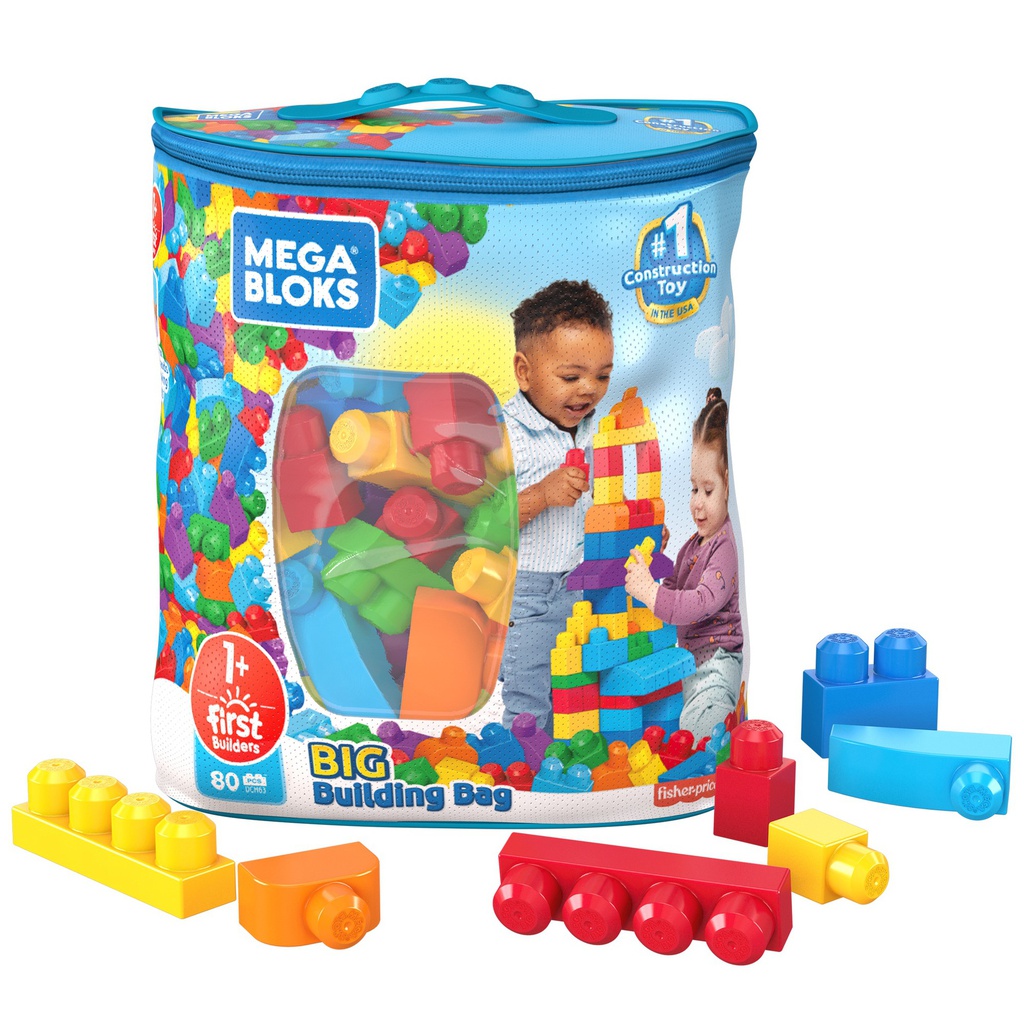 Mega Bloks Fisher-Price - 80-Piece Building Block Bag