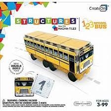 Magnetic School Bus Magna Tiles Structure Set