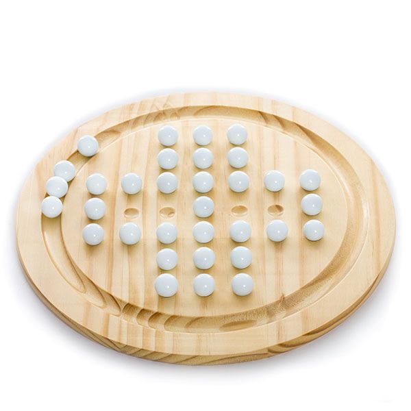 Classic board wooden solitario game