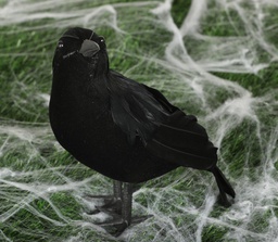 [26292] Decoration - free standing crow 23 cm