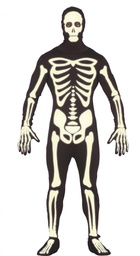 [79340] Skeleton Man Glow In The Dark Costume - Halloween