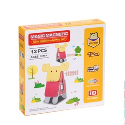 [JH8982] 12-Piece Magnetic Deer Cube Set