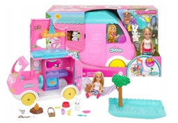 [HNH90] Barbie Chelsea Pink Stroller - Chelsea Doll - 16 Accessories