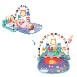 [668-37] Multifunctional harmonium baby rug with music and games