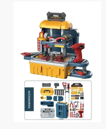 [8122P] 3IN1 Tool Set draw-bar box + electric drill 46PCS no include battery