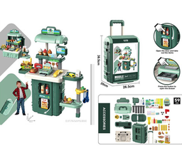 [8124P] Supermarket set 3 in 1 ice cream pull container 59 pieces