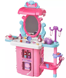 [8125P] حقيبة تسريحة اطفال 3 في 1 مع 38 قطعة