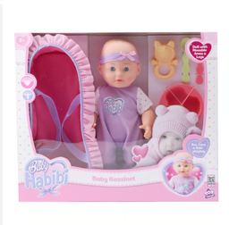[BH-697919] Baby Habibi Doll Baby Bassinet 14inch