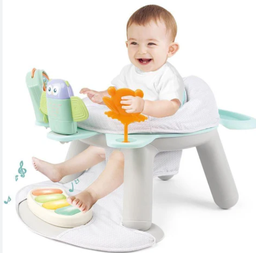 [TK-DI PP-WH] Tecnom 2 in 1 dining chair with play piano for children - white