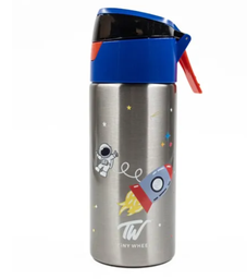 [7936] Tiny Whale Water Bottle 400ml - decorated with space print