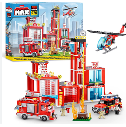 [83165] Max Fire Station Building Set 976 Pieces Toy