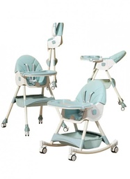 [33-803-13G] كرسي طعام قابل للطي قابل للتعديل متعدد الوظائف - اخضر