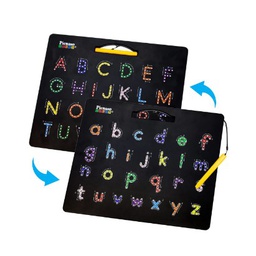 [ptb03-blk] Picasso 2 in 1 Double Sided Magnetic Alphabet Board with ABC A-Z Alphabet Design