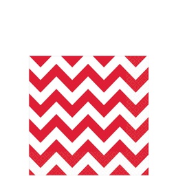 [511492.40] APPLE RED CHEVRON LUNCH NAPKIN