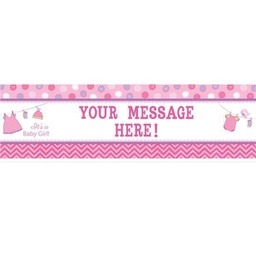 [SQUI2572] Giant baby girl party banner