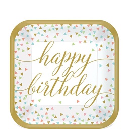 [751926] Confetti Fun Dinner Plate 9 Inch