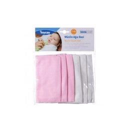 [MCY21143] MyCey Muslin small cloth - 6 piece set pink